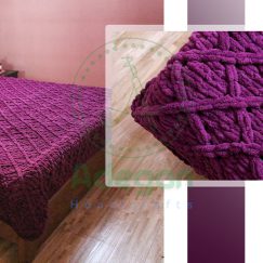 Hand- woven puffy blanket